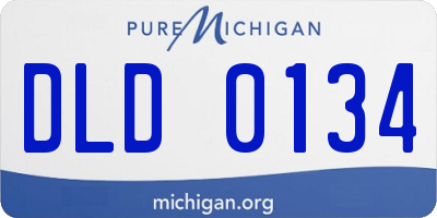 MI license plate DLD0134