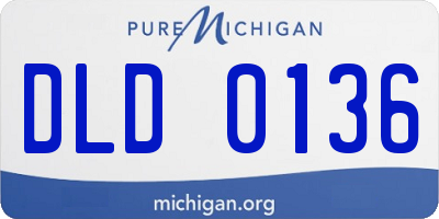 MI license plate DLD0136