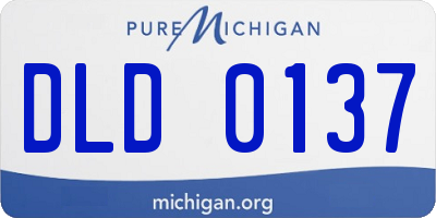 MI license plate DLD0137