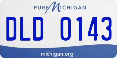 MI license plate DLD0143
