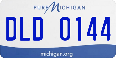 MI license plate DLD0144