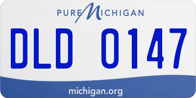 MI license plate DLD0147