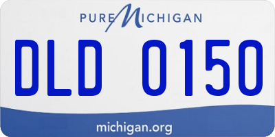 MI license plate DLD0150