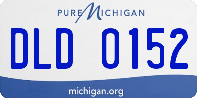 MI license plate DLD0152