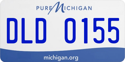 MI license plate DLD0155