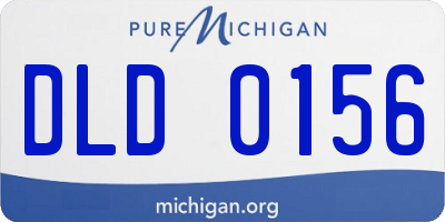 MI license plate DLD0156