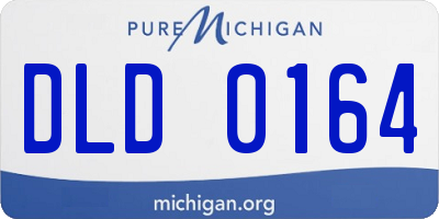 MI license plate DLD0164