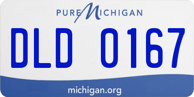 MI license plate DLD0167