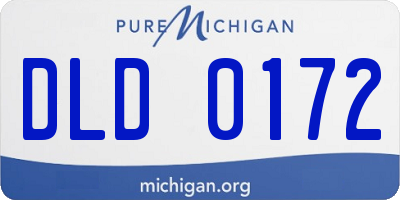 MI license plate DLD0172
