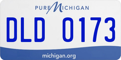 MI license plate DLD0173