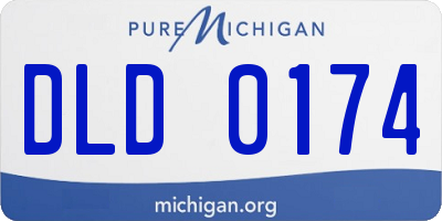 MI license plate DLD0174