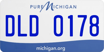 MI license plate DLD0178