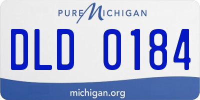 MI license plate DLD0184
