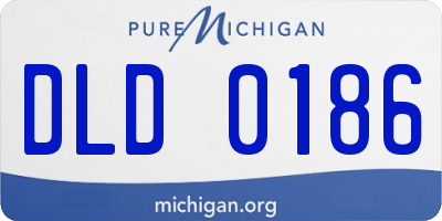 MI license plate DLD0186