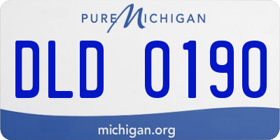 MI license plate DLD0190