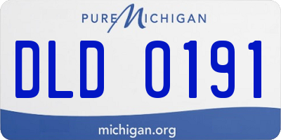 MI license plate DLD0191