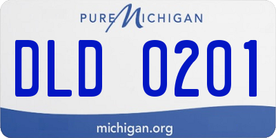 MI license plate DLD0201