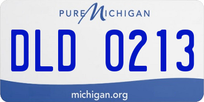 MI license plate DLD0213