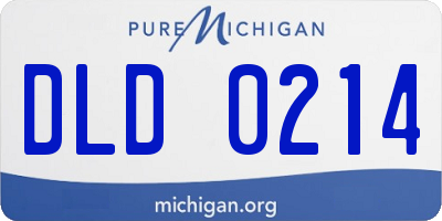 MI license plate DLD0214