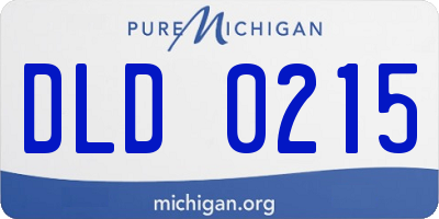 MI license plate DLD0215