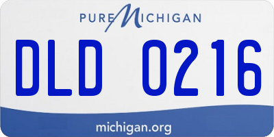 MI license plate DLD0216
