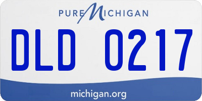 MI license plate DLD0217