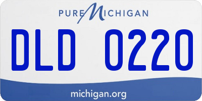 MI license plate DLD0220