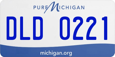 MI license plate DLD0221