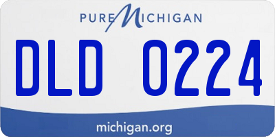 MI license plate DLD0224