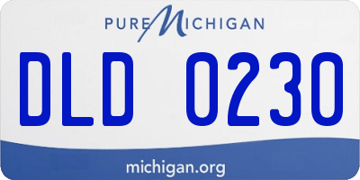 MI license plate DLD0230
