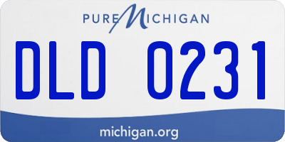 MI license plate DLD0231
