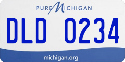MI license plate DLD0234