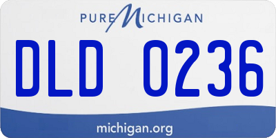 MI license plate DLD0236