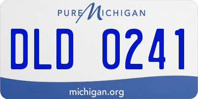 MI license plate DLD0241