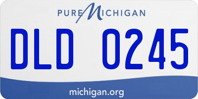 MI license plate DLD0245