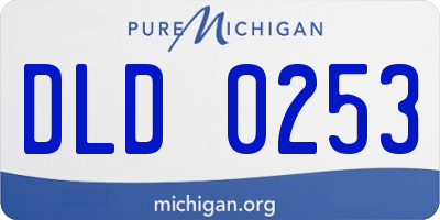 MI license plate DLD0253