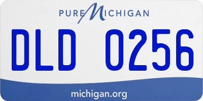 MI license plate DLD0256