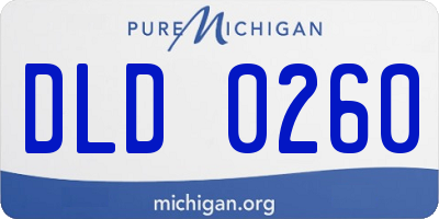 MI license plate DLD0260