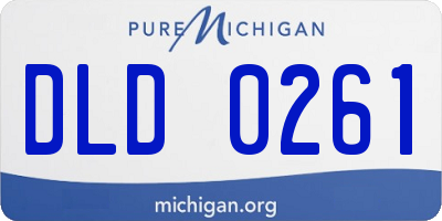 MI license plate DLD0261