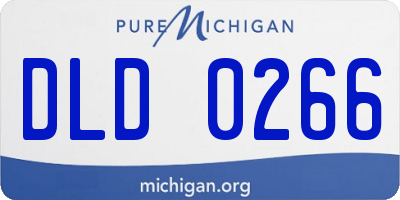 MI license plate DLD0266