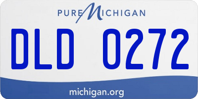 MI license plate DLD0272