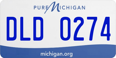 MI license plate DLD0274