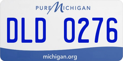 MI license plate DLD0276
