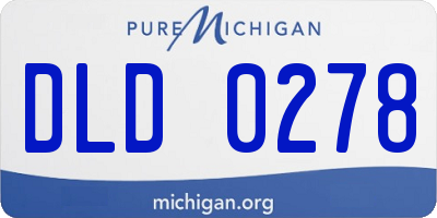 MI license plate DLD0278