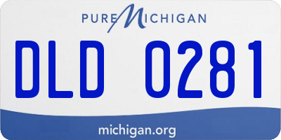 MI license plate DLD0281
