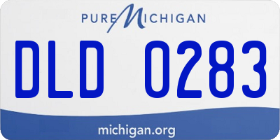 MI license plate DLD0283