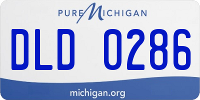 MI license plate DLD0286