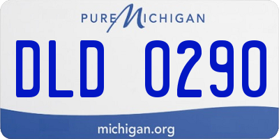 MI license plate DLD0290