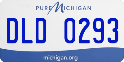 MI license plate DLD0293
