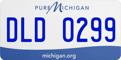 MI license plate DLD0299